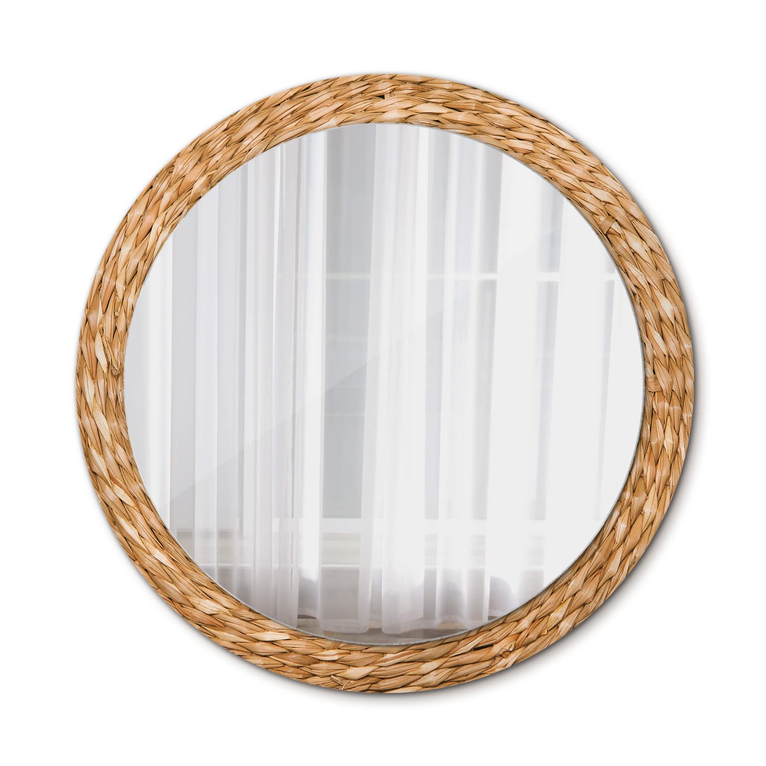 Miroir maquillage Ø90 cm Tulup rond grand miroir mural de salle de bains en verre