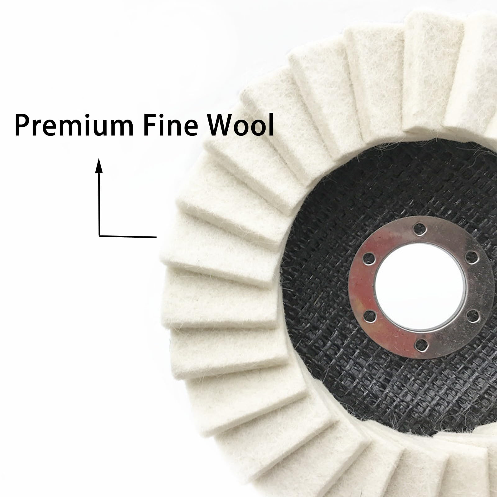 5 Pezzi 115 * 22mm Mola Lucidante, Dischi per Lucidare, Spazzole Lucidatrice, per Marmo, Metalli, per Smerigliatrice Angolare, Rotary Tool