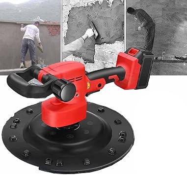 Electric Drywall Sander,Concrete Cement Shovel Wall Smoothing Machine,Electric Plaster Mortar Cement Putty Trowel Wall Smoothing Polishing Machine Kit,2battery