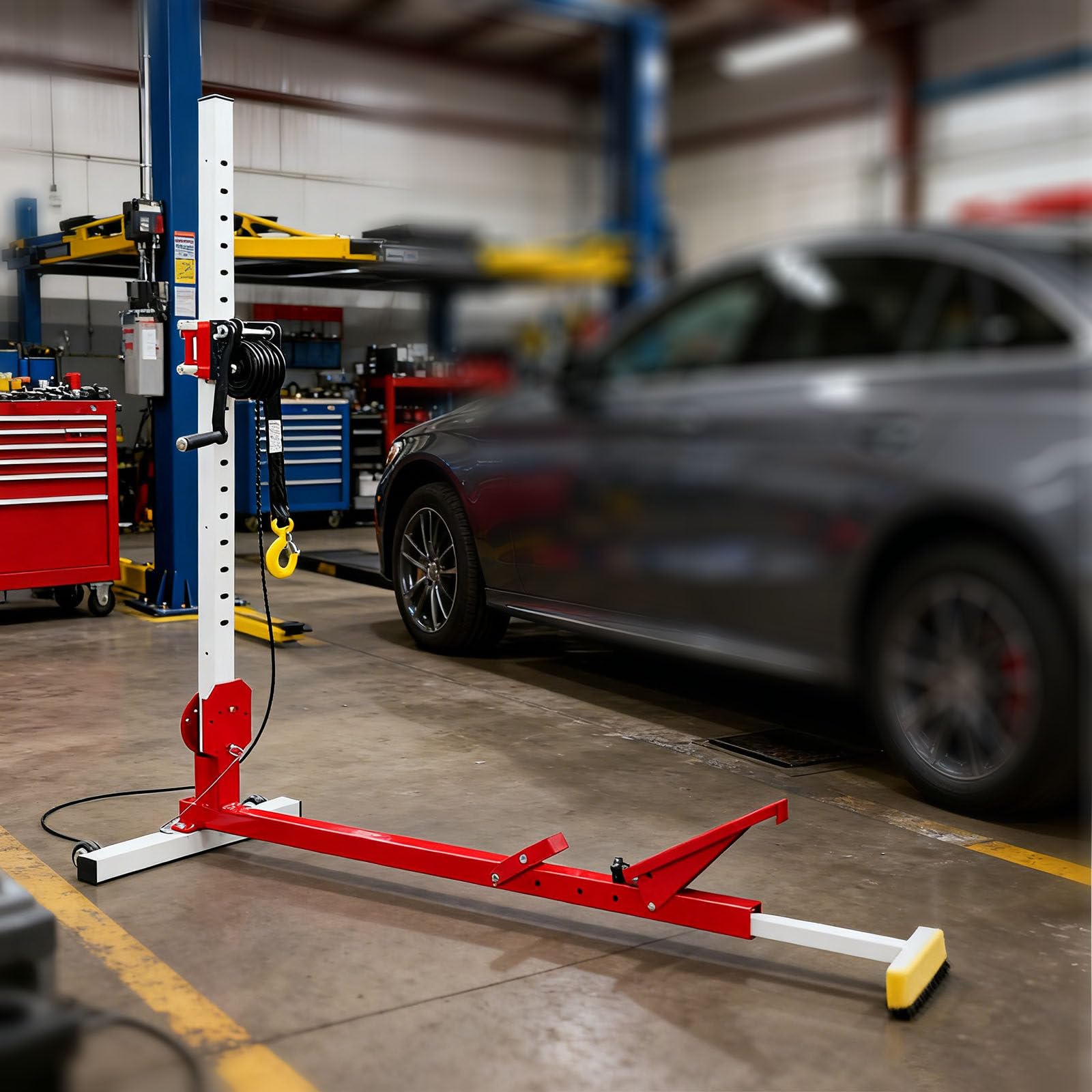 Estrattore ammaccature 3 in 1 con forza di 350 kg, gancio a 8 artigli regolabile da 10 a 92 cm per passaruota, sottosquadri, restauro telaio, non necessita di verniciatura