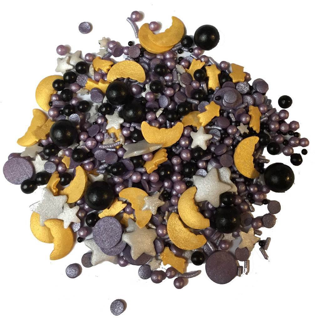 Sprinkletti Wizard - Halloween 100G Cake Topper Sprinkles - Edible Cake Decorations - Spooky Mix For Halloween, Harry Potter & Autumn Themed Cakes & Bakes