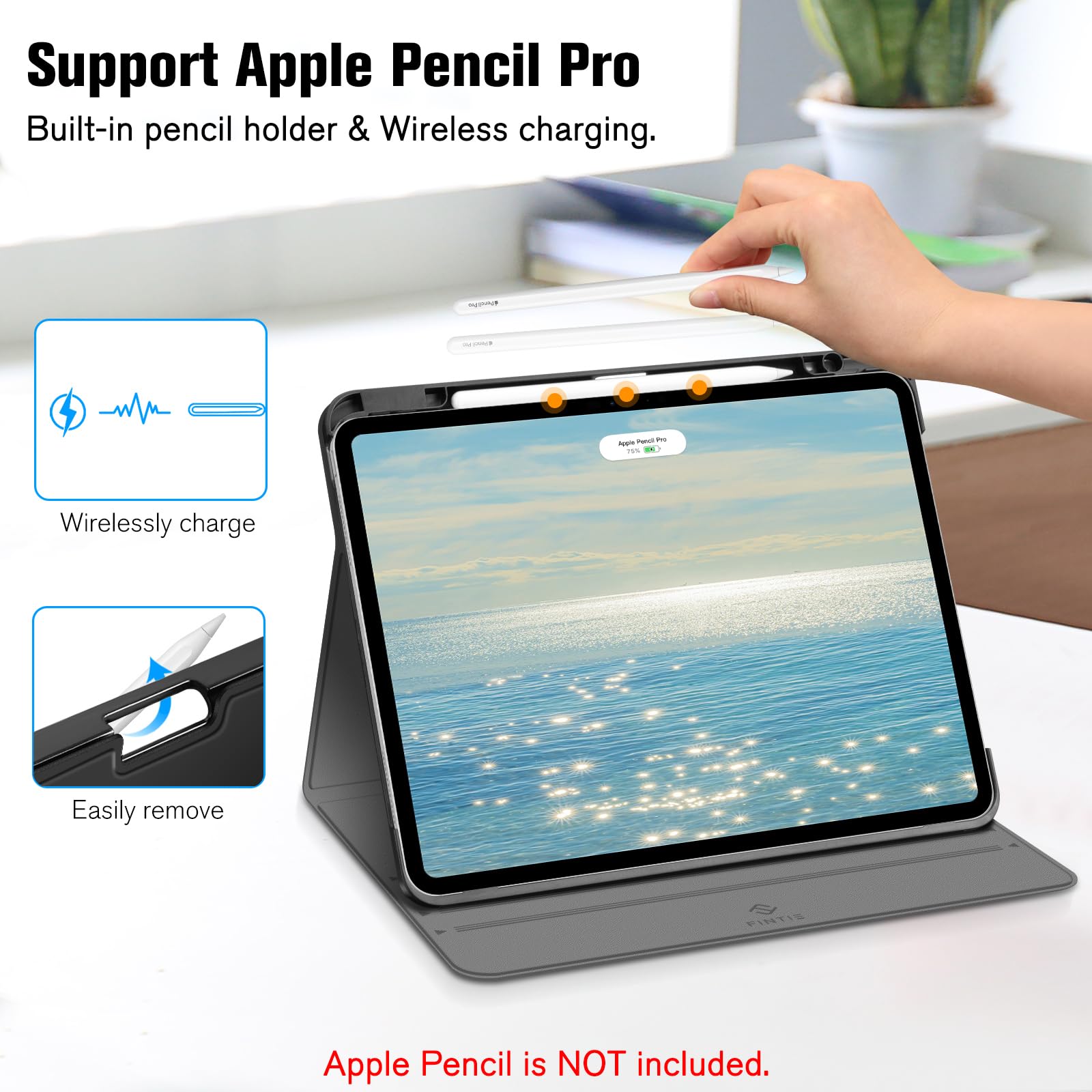 Fintie Case For IPad Air 4 10.9 Inch 2020 With Pencil Holder Multi Angle Viewing Folio Stand Cover Supports Pencil 2nd Gen - View #6