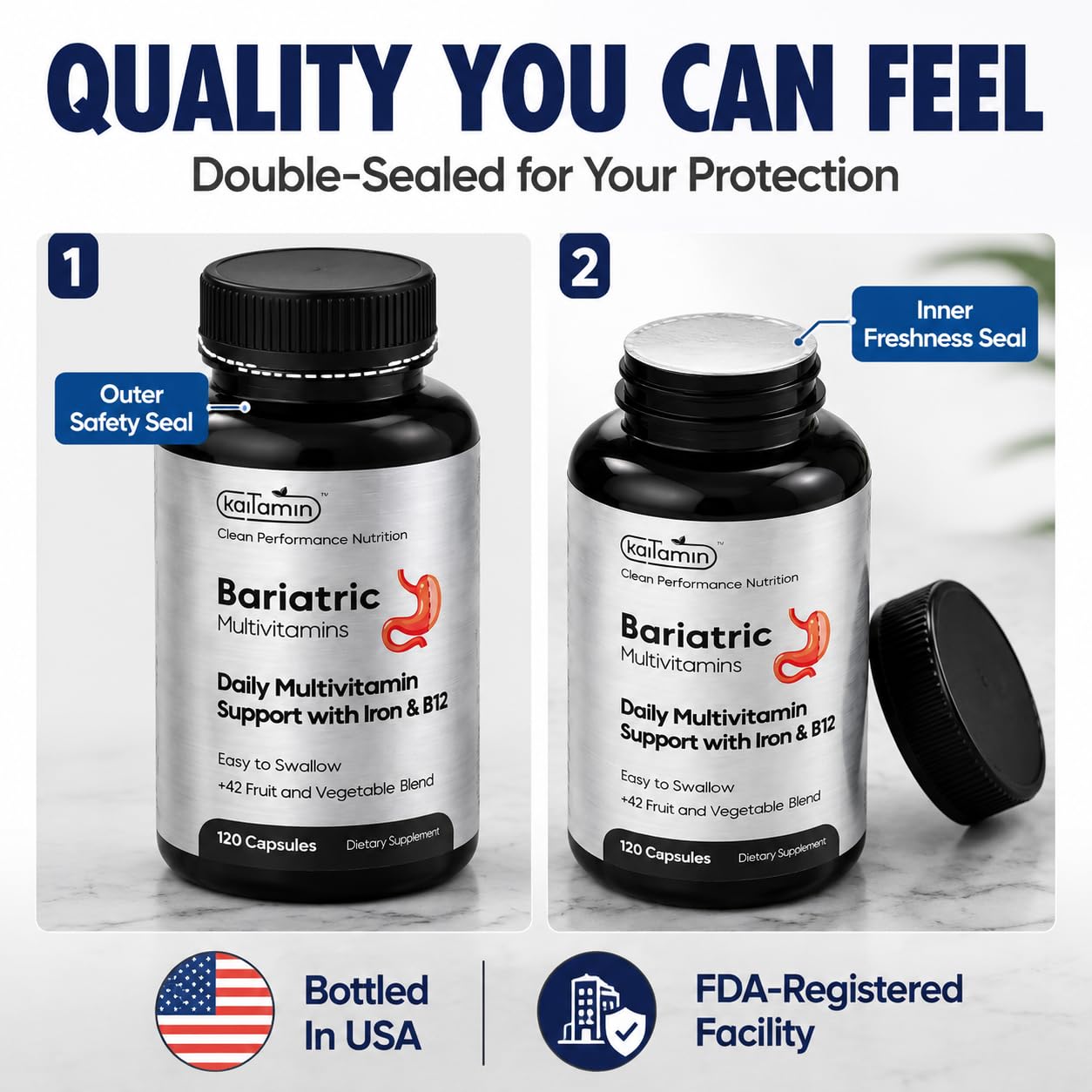 Bariatric Multivitamin with Iron, Once Daily Liquid Caps, 120 Ct — Amazon image 7