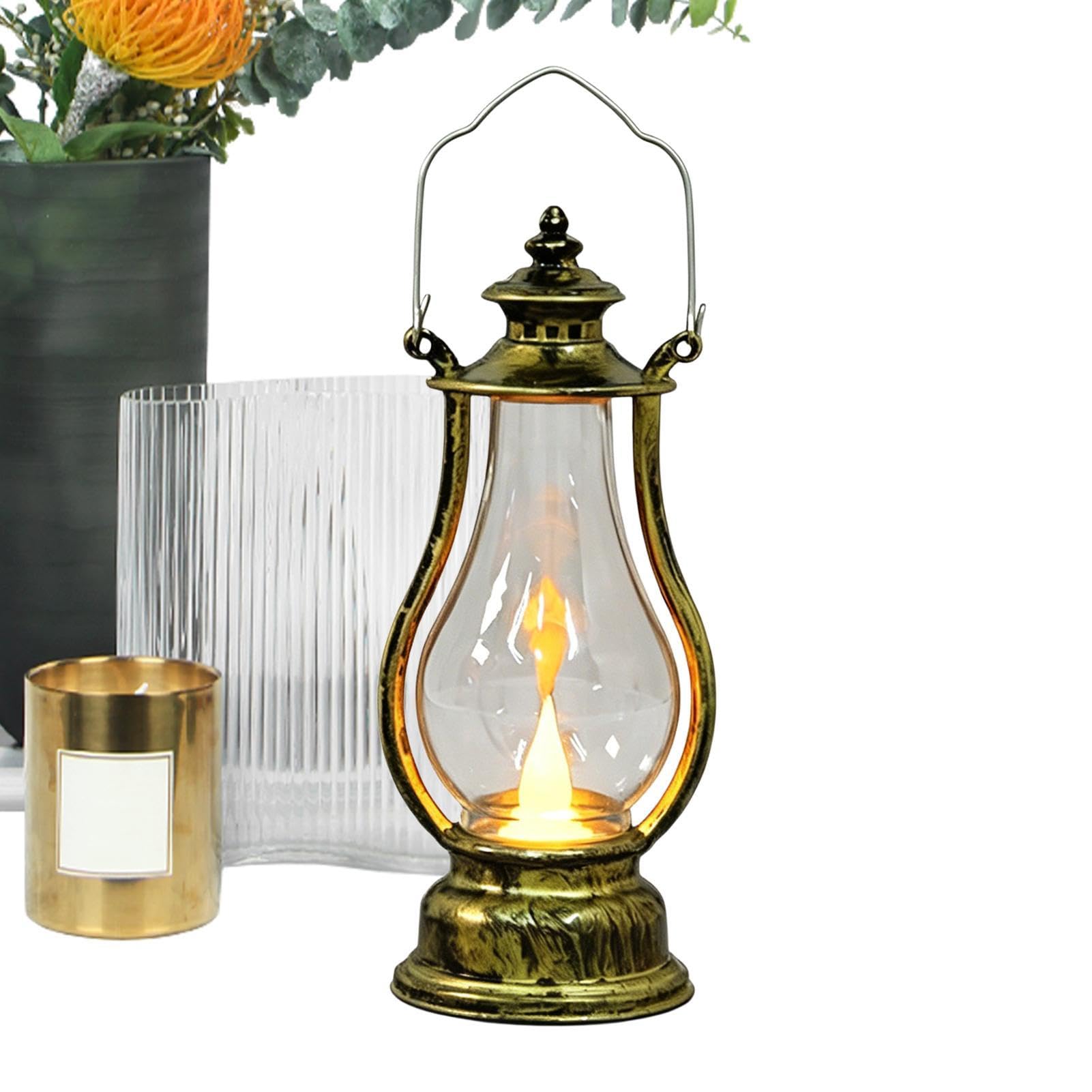 LED Oil Lamp Portable Hangable Battery Operated