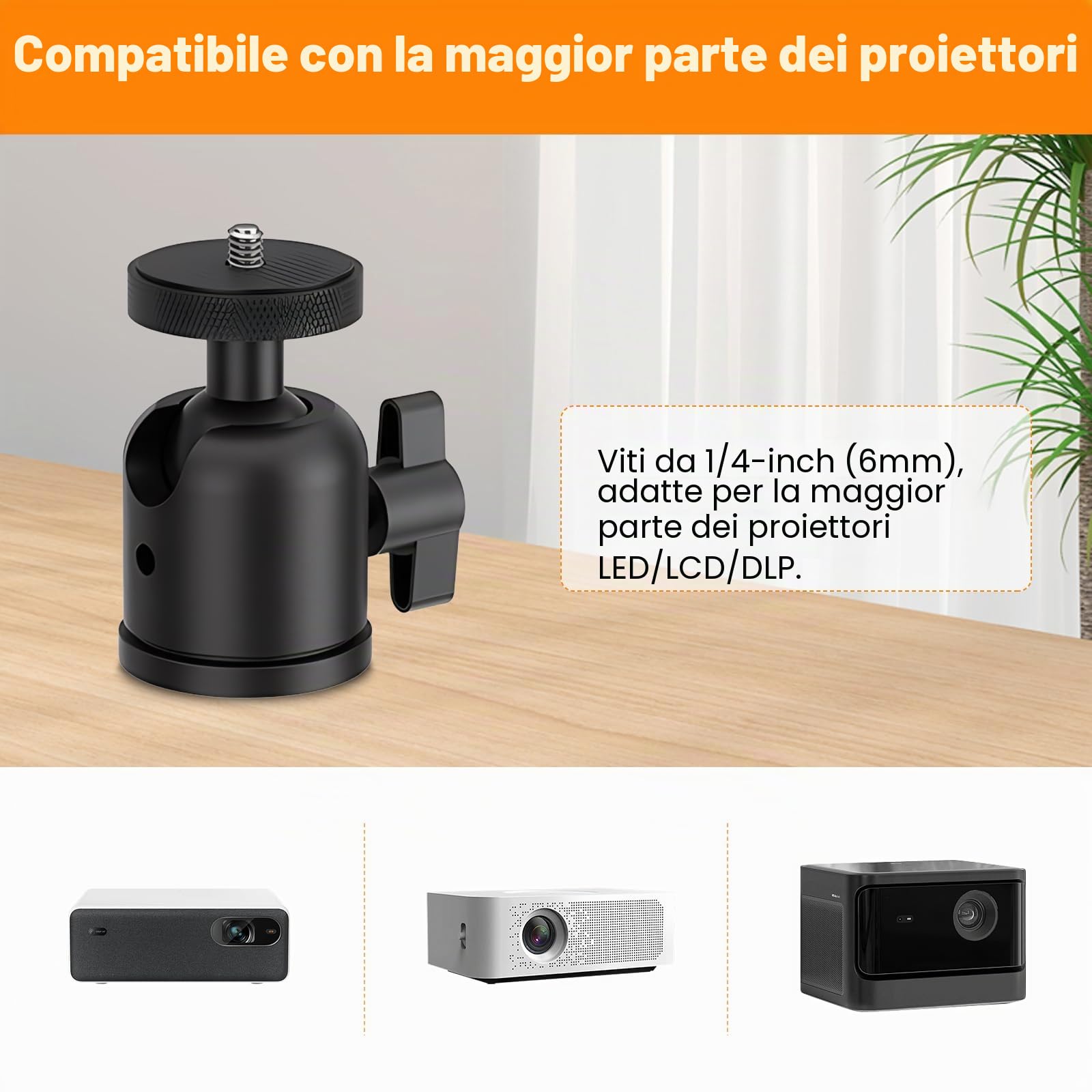 Supporto per proiettore, supporto proiettore da terra, staffa proiettore | capacità di carico 5 kg, altezza regolabile, treppiede per proiettore, asta di supporto in metallo spesso, base in metallo