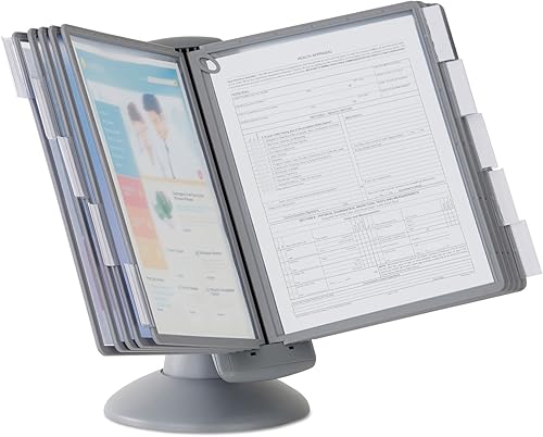 Vista 18 de Durable Sistema de referencia de movimiento con 10 paneles de doble cara en tamaño carta de 8.5 x 11 pulgadas - Diseño SHERPA negro - Organizador