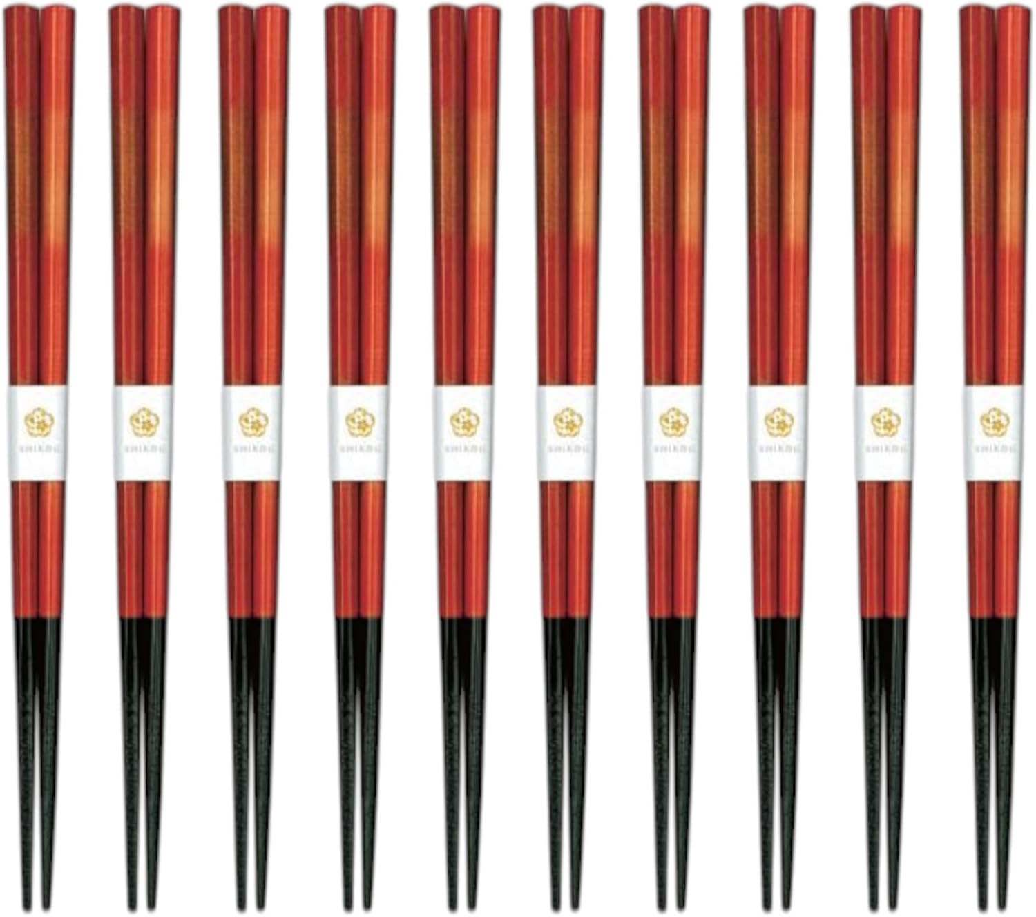 J-kitchens Chopsticks, Set of 10, Lunch, Picnic, Excursions, Sports Events, Guests, Wooden, Octagon, Wolf Smoke, 8.3 inches (21.0 cm), Dishwasher Safe, Made in Japan