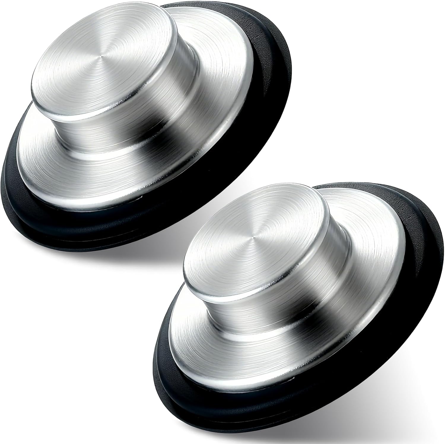 2 Pack 3 3/8 inch (86 mm) Stainless Steel Sink Stopper, Kitchen Garbage Disposal Plug with Wide Rim, Fits Standard 3.5 Inch Drains, Durable and Rustproof -Silver