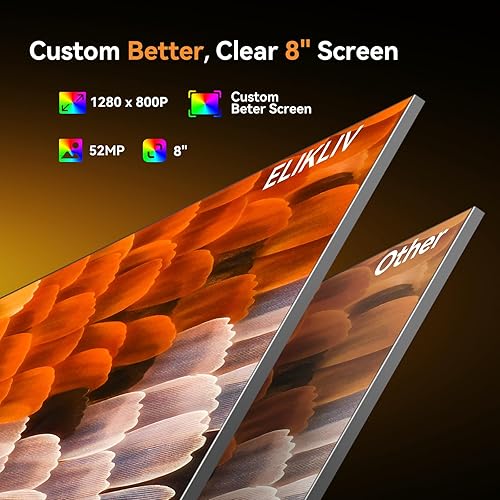 Miniatura 4 de Microscopio digital 4K, Elikliv EM4K - Microscopios de monedas de 8 pulgadas 2000x, microscopios HDMI de 52 MP, microscopio de soldadura para