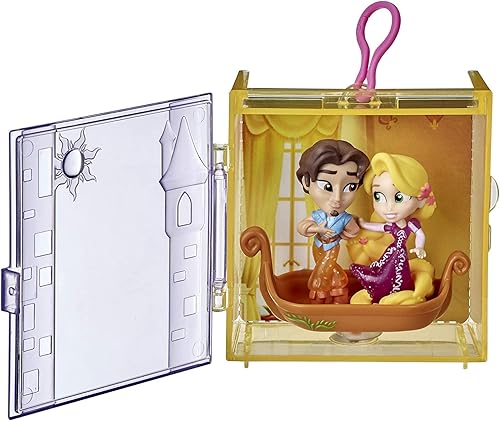 Miniatura 3 de Disney Princess Perfect Pairs Rapunzel, divertido juguete enredado con 2 muñecas, vitrina y soporte para barco, para niños de 3 años en adelante