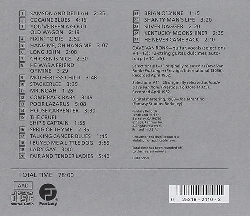 Miniatura 2 de Inside Dave Van Ronk