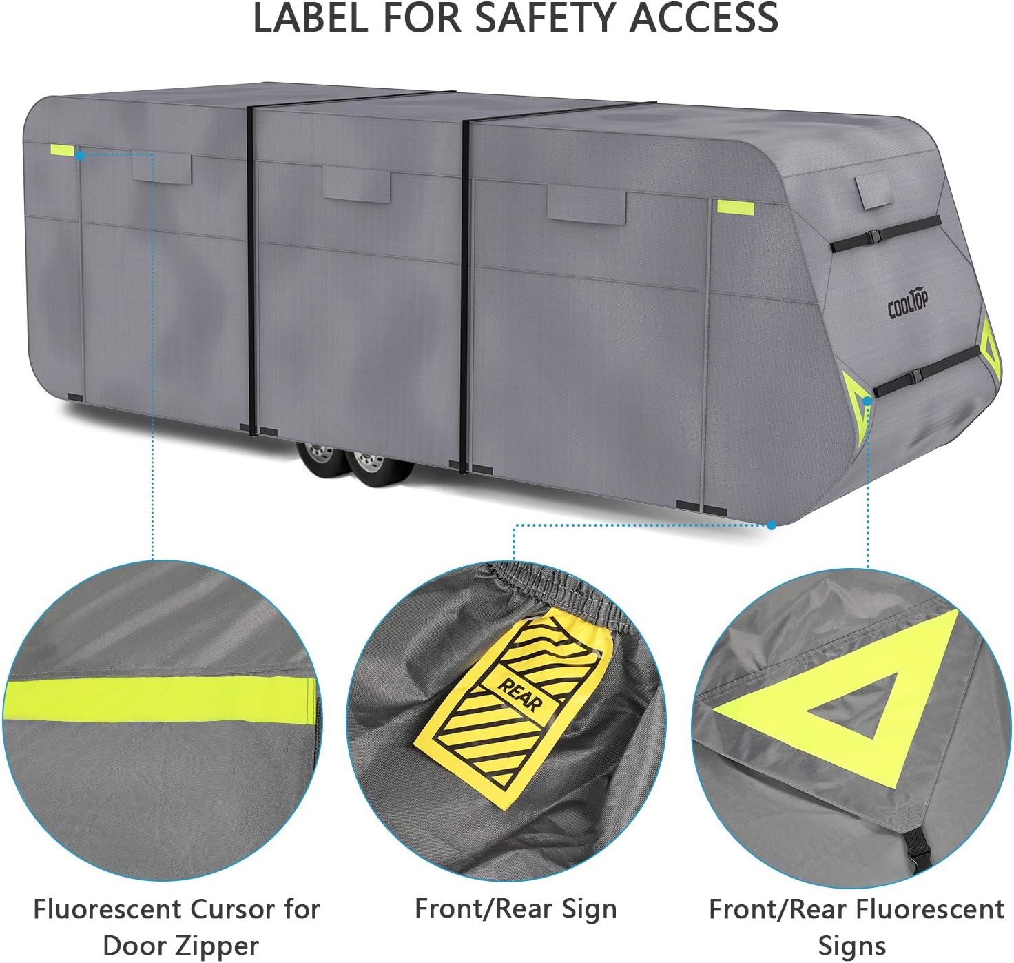 Creative Product COOLTOP Travel Trailer RV Camper Cover for 26'1''-28'6'', Upgraded 300D Waterproof Jayco Trailer Cover Breathable Anti-UV Ripstop for RV Motorhome with Adhesive Patch & Storage Bag 🔥 Hot Deals COOLTOP Travel Trailer RV Camper Cover for 26'1''-28'6'', Upgraded 300D Waterproof Jayco Trailer Cover Breathable Anti-UV Ripstop for RV Motorhome with Adhesive Patch & Storage Bag