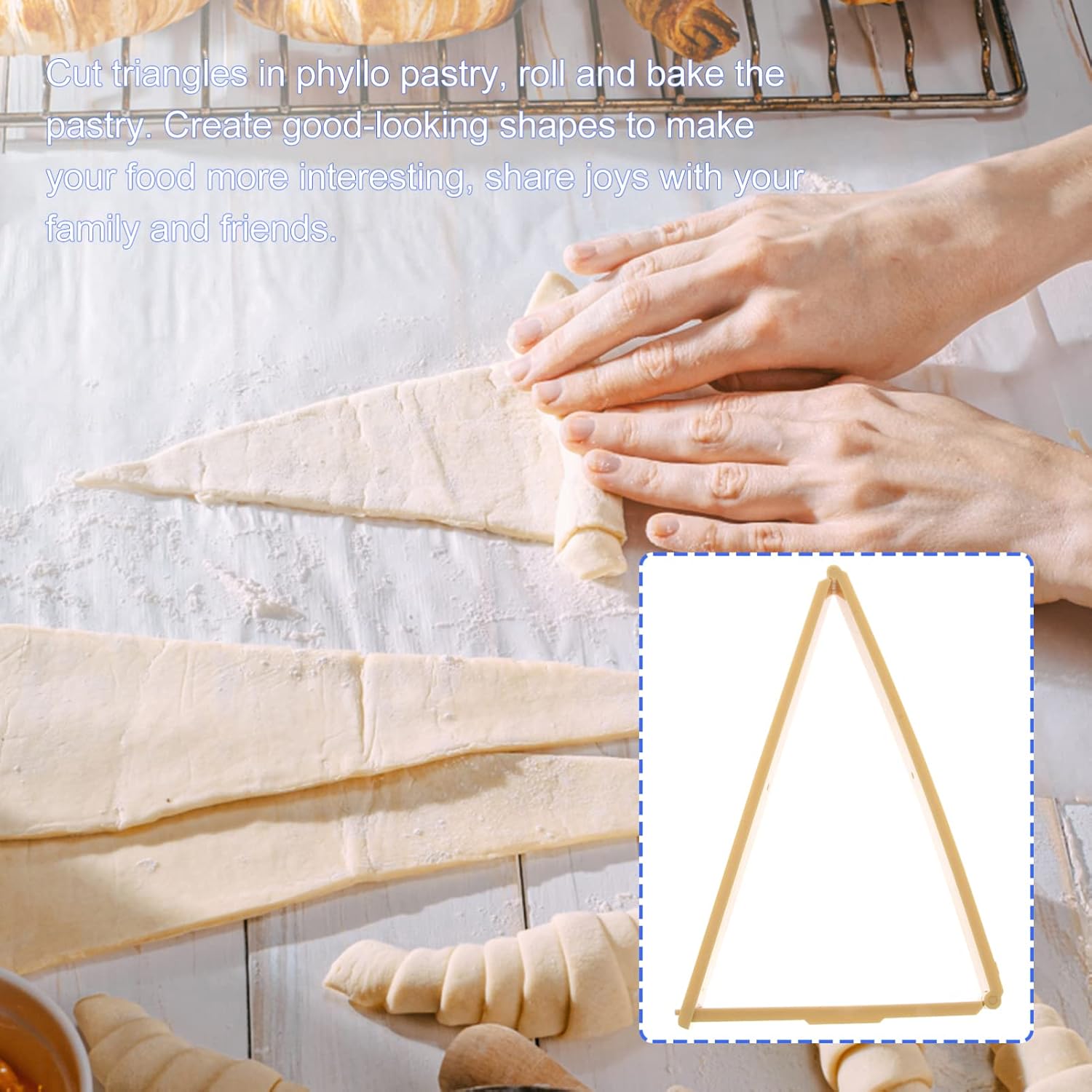 Croissant Cutter Mold PP Dough Sheet Maker for DIY Baking