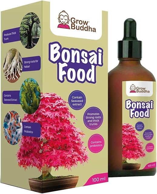 Grow Buddha Bonsai Food Fertiliser  Liquid Concentrated Fertiliser for Bonsai trees 100 ml  Fast growth with strong root  Suitable for all Bonsai trees and plants