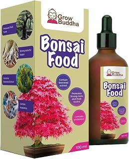 Grow Buddha Bonsai Food Fertiliser – Liquid Concentrated Fertiliser for Bonsai trees 100 ml – Fast growth with strong root – Suitable for all Bonsai trees and plants