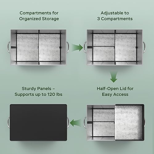 Miniatura 6 de Cooler Bag  Soft Travel Cooler Holds 45 Cans, Stays Cold for 8H & Warm for 6H  Portable Car Trunk Organizer for Camping, Beach, Picnic