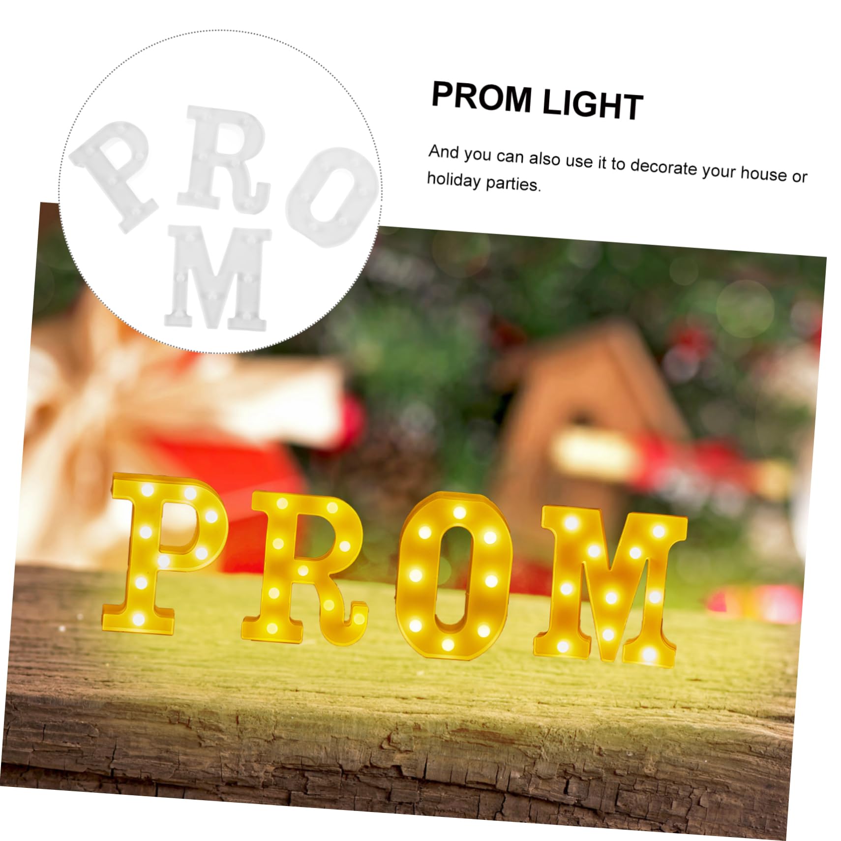 ERINGOGO Unique Led Prom Letters Lights 4pcs Large Night Lights for Graduation Wedding Decorations