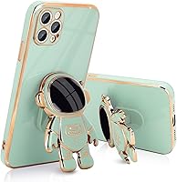 Vista 11 de Funda compatible con iPhone 13, diseño de soporte de astronauta en 3D, protección de cámara, a prueba de golpes, suave cubierta trasera para Apple