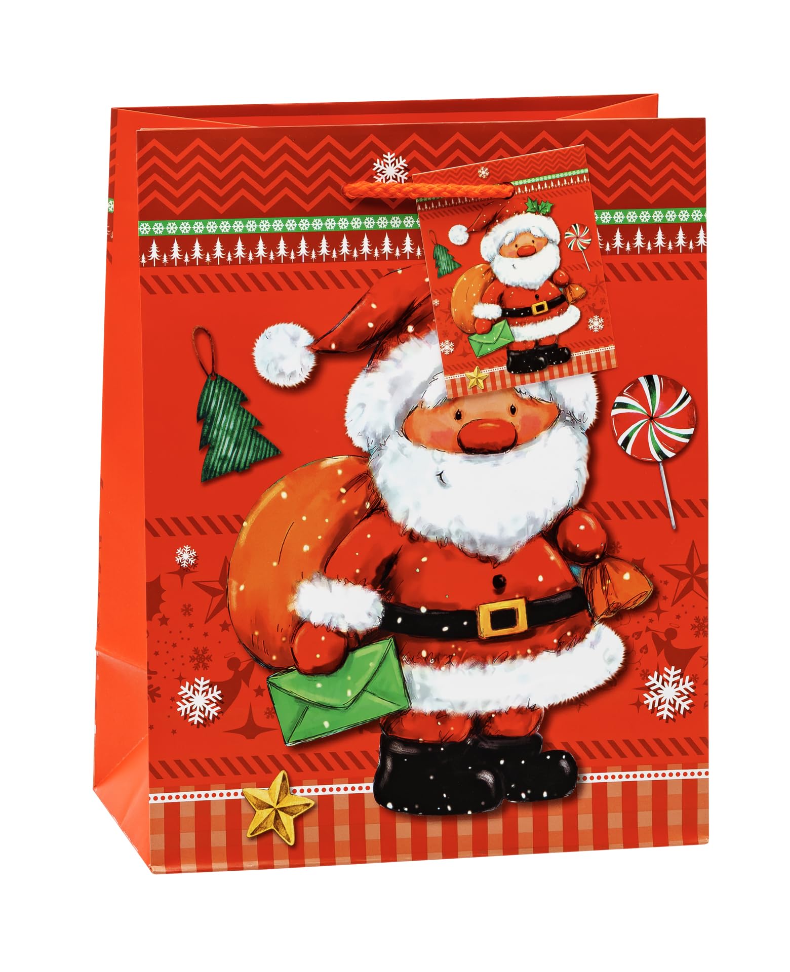 TSI Sac Cadeau Pour Noël, Lot De 12, Taille : Moyenne (23 X