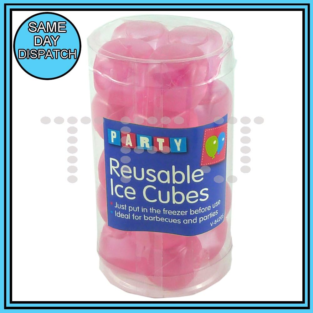 NEW PACK OF 20 REUSABLE ICE CUBES IDEAL TO USE IN DRINKS & COOL BAGS