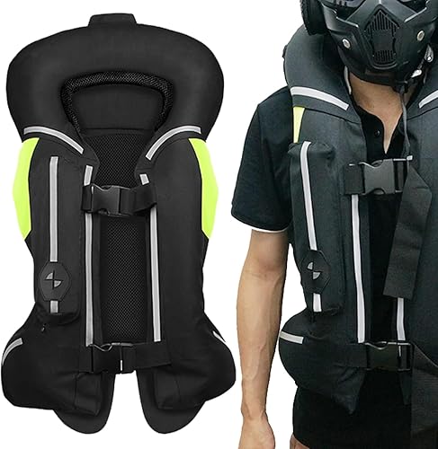 Chaleco de airbag para motocicleta para hombres y mujeres, chaqueta de motocross con tira reflectante, bolsa de aire para motocicleta para adultos