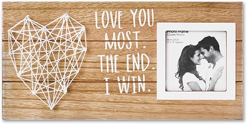 VILIGHT Regalos para novia novio – Regalos para él y ella – Marco de fotos romántico para parejas con corazón para fotos de 3 x 3 pulgadas