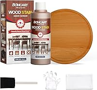 Boncart Teak Water-Based Wood Stain 8.45oz - Non-Toxic DIY Stain for Indoor Outdoor Furniture, Enhances Wood Grain