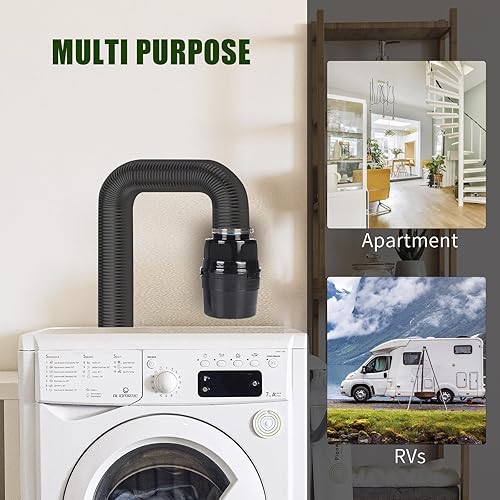 Miniatura 7 de VIWINVELA - Kit de ventilación para secadora interior 3 en 1 con trampa para pelusas y filtro de agua para secadora eléctrica (cubo de ventilación