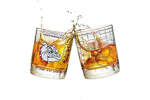 Gonzaga Bulldogs Whiskey Glass Set (2 Low Ball Glasses)