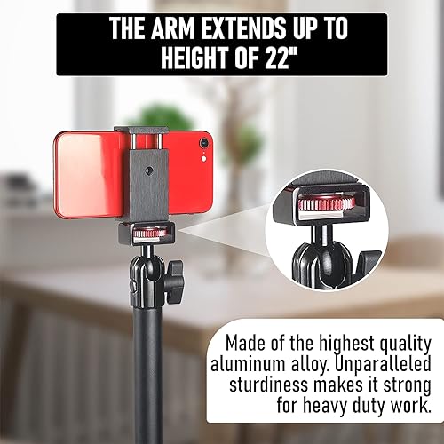 Miniatura 3 de Arkscan MCM5 Tabletop Photography Videography Live Stream Zoom Meeting Classroom Table clamp Mount with -20 mounting Bolt for iPhone Android