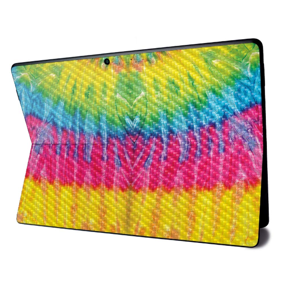 MightySkins Carbon Fiber Skin for Microsoft Surface Pro X - Tie Dye 2 | Textured Carbon Fiber Finish | Easy to Apply, Remove, and Change Styles | Made in The USA