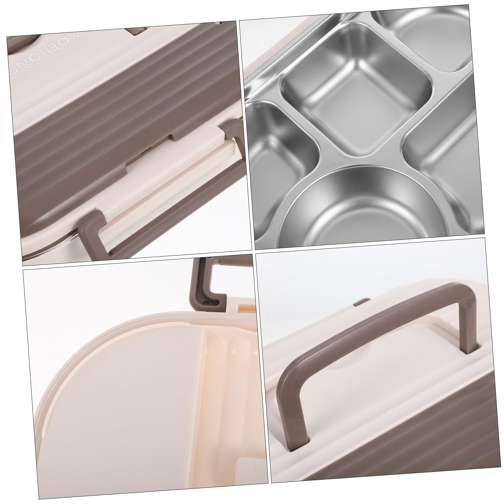 Edelstahl Lunchbox Fächer Auslaufsicher Doppelstöckig Bpa-frei Lunchbehälter für Schule Büro Reise Picknick Langlebig und Mikrowellengeeignet