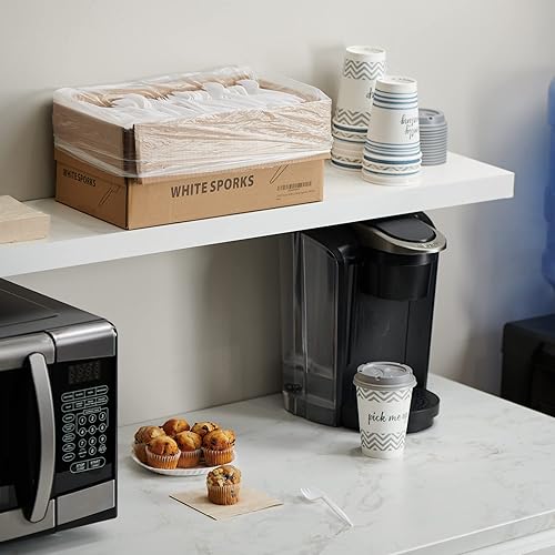 Miniatura 18 de 1,000 tenedores desechables de plástico a granel blanco de peso medio cubiertos desechables cubiertos de plástico tenedor