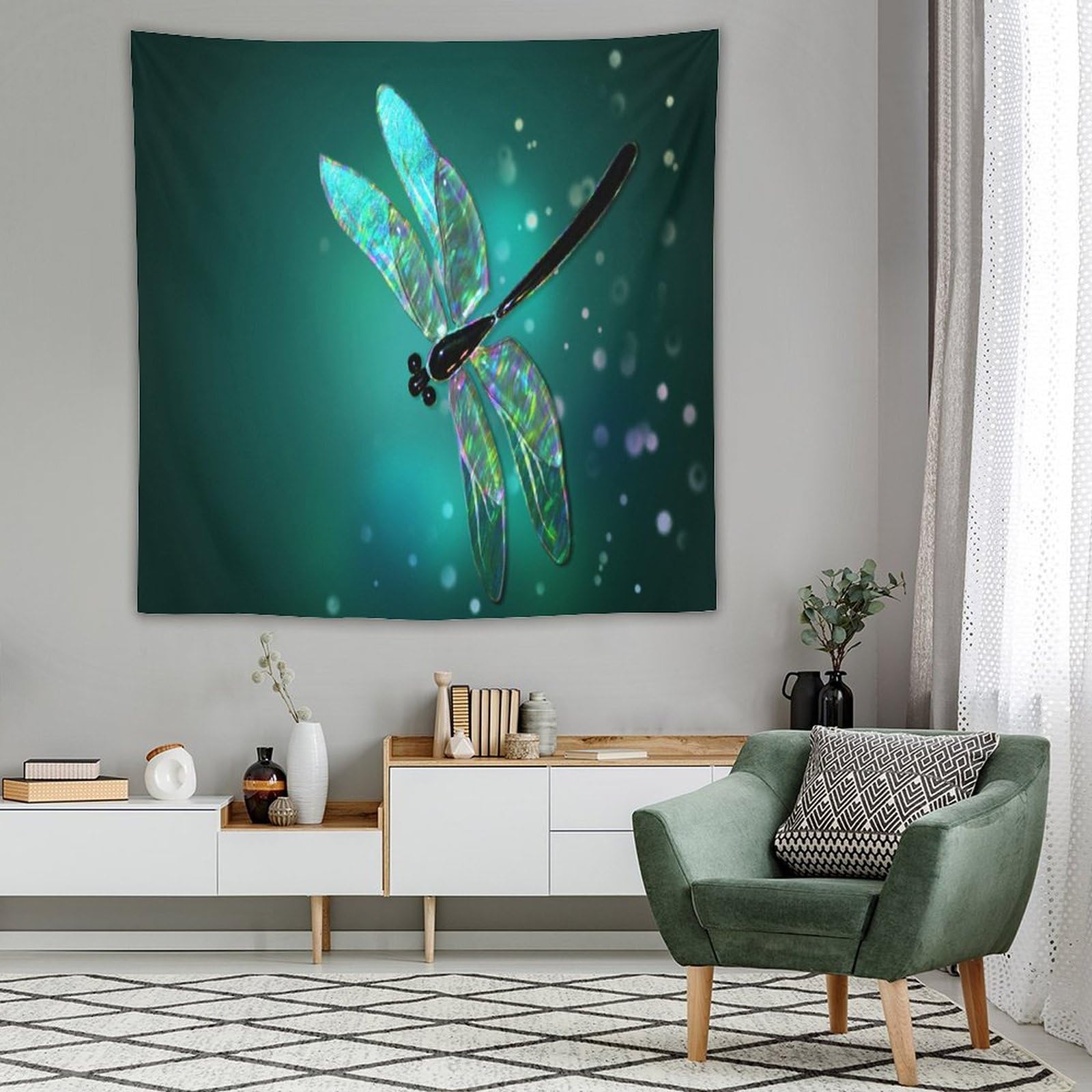 Tapiz De Libélula Extraña Para Colgar En La Pared Para Decoración Del Dormitorio, Sala De Estar, Pequeño Tapiz Estético, Decoración Del Hogar, Regalo, Tapiz De Poliéster (40 X 60 Pulgadas