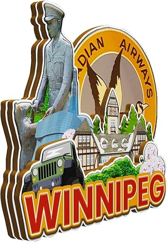 Miniatura 2 de Winnipeg - Imán de madera para nevera, diseño de Canadá, monumentos 3D, recuerdos coleccionables, decoración hecha a mano -2185