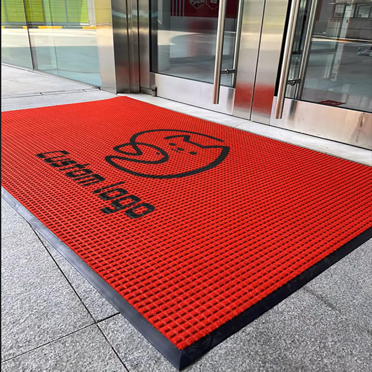 Alfombras Personalizadas con Texto y Logo para Entrada Felpudo Personalizado Exterior para Empresas Corporaciones Familia y Mascota,60x90cm