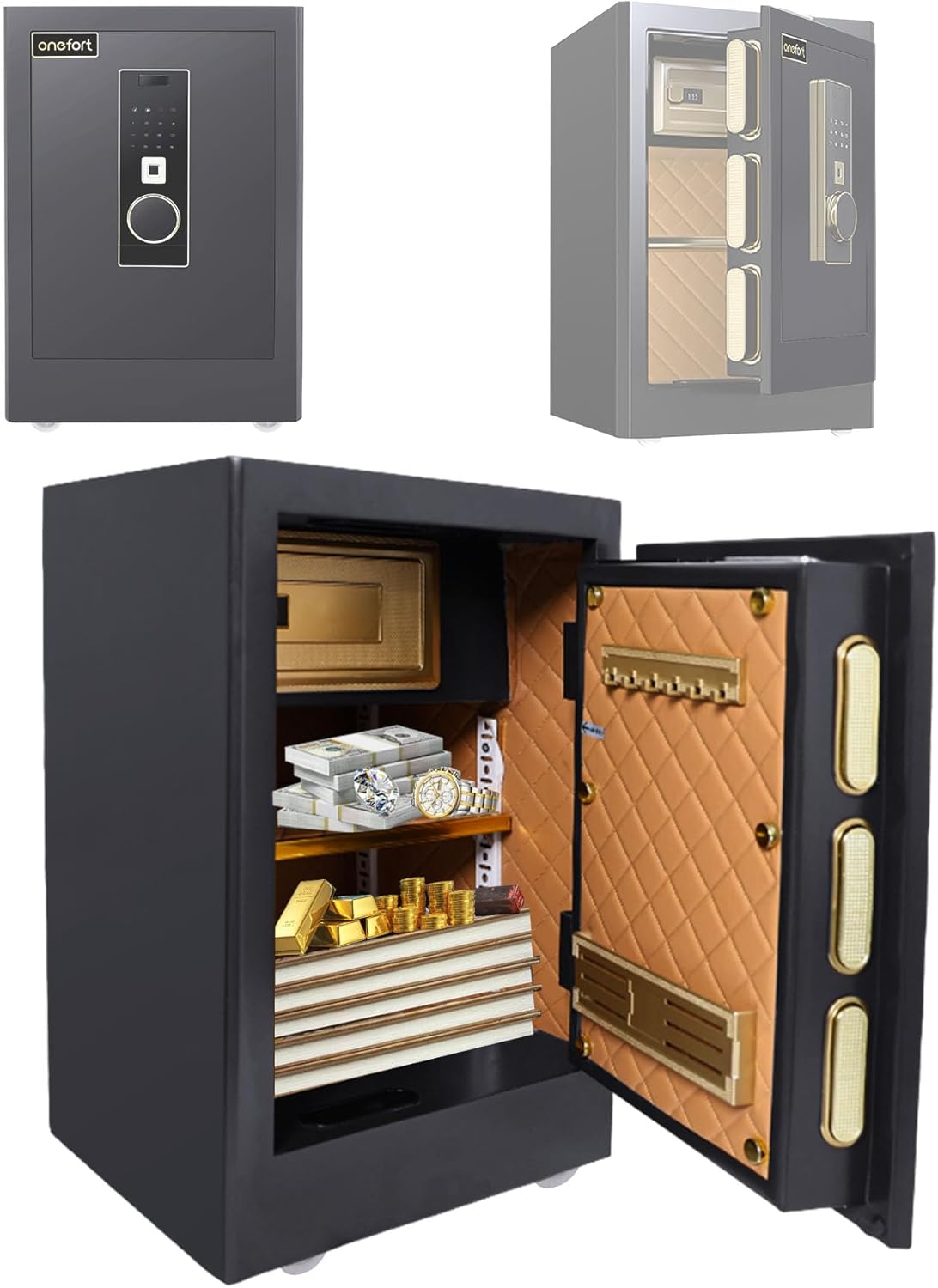 値下げ 中古品金庫 大型 75L 緊急キー付 防犯 アラーム付 家庭用