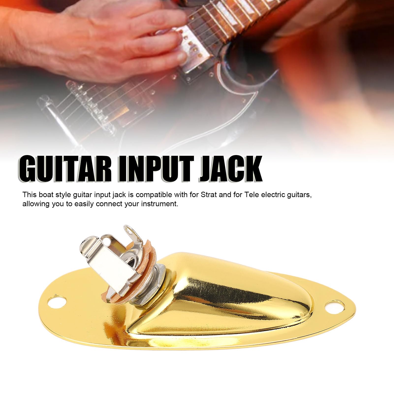 Amazon.com: Alomejor Boat Style Guitar Input Jack, Metal Electric