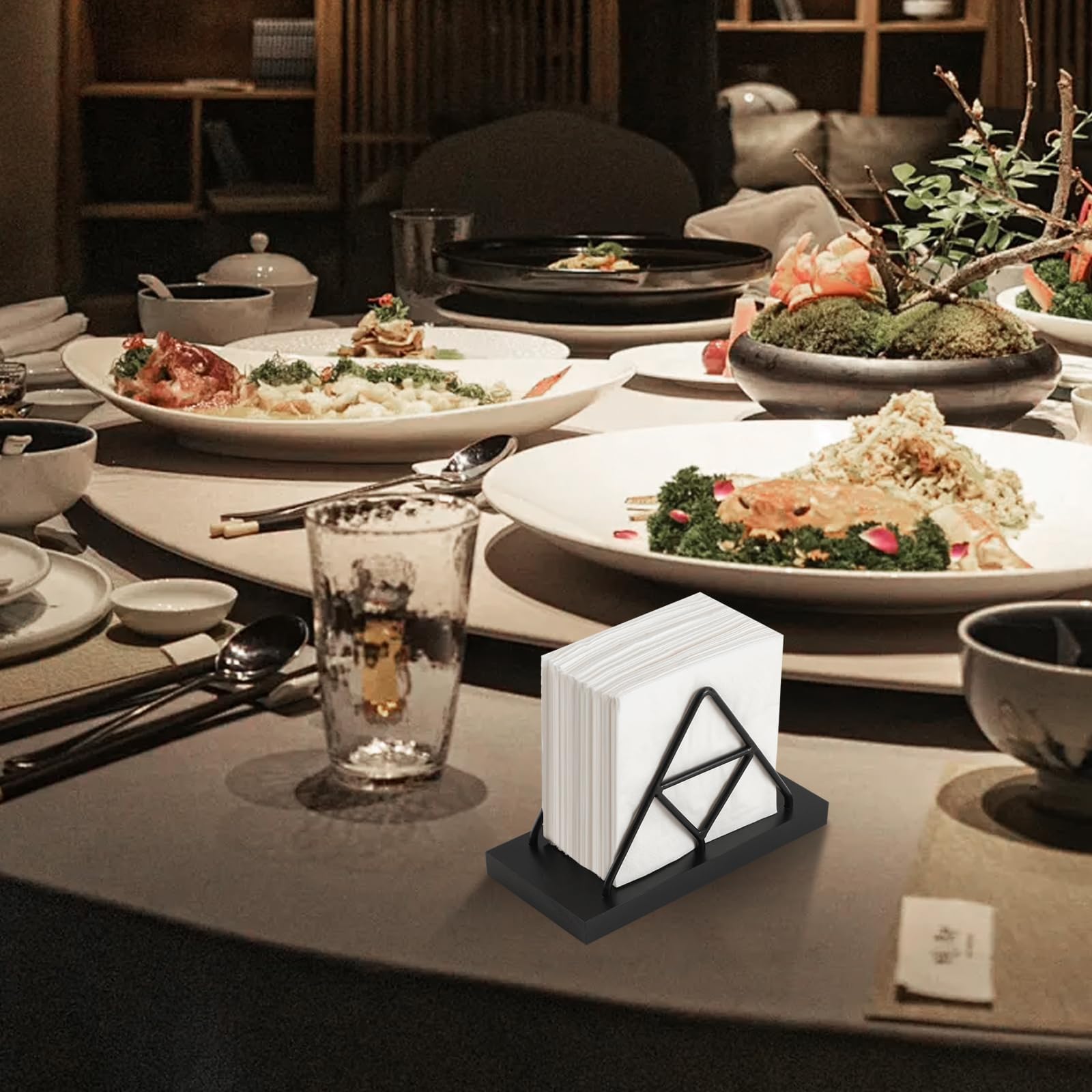 Porte-serviettes En Forme De Paquebot En Fer Noir - Distributeur Serviettes Papier Pour Table - 12.5x13.5x5.5 Cm - Décoration Cuisine Ou Salle à Manger - 4