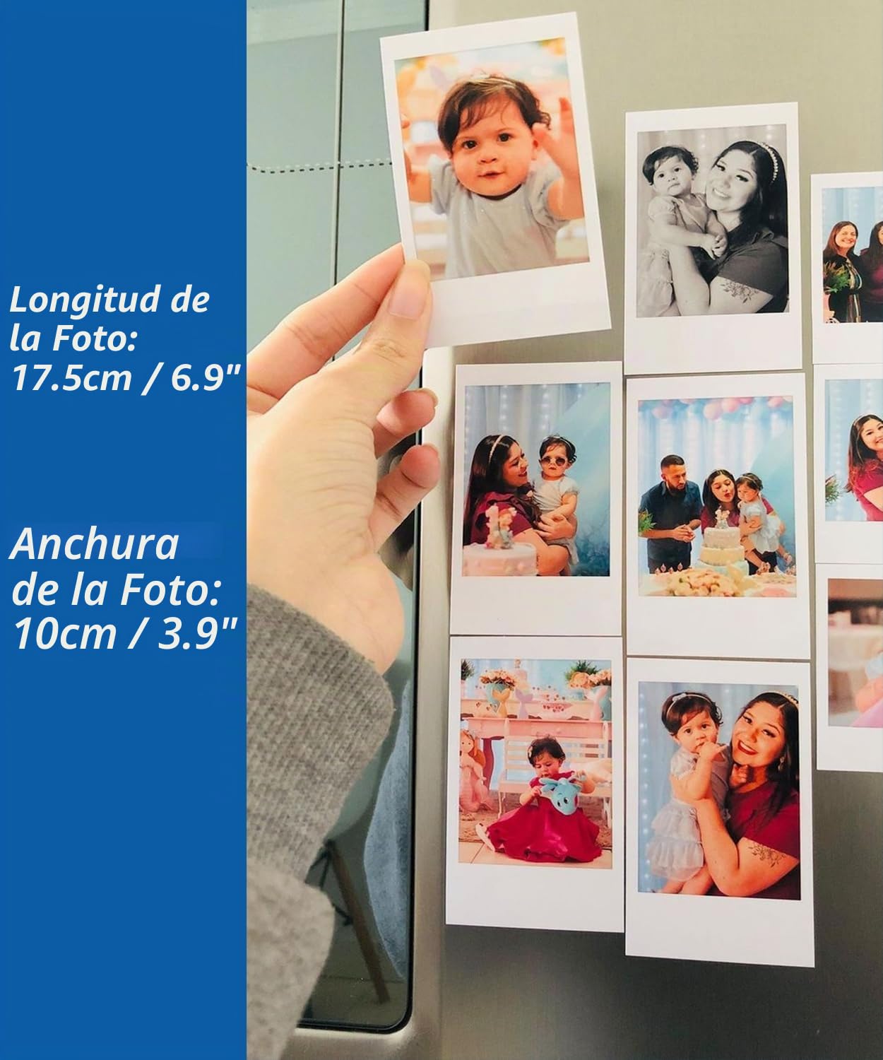 Yoton Papel Fotográfico Brillante, Papel Fotográfico Color Vivo 6" x 4", Contiene 54 Fotográfico y 1 Cartucho, para Impresora Fotográfica YP01
