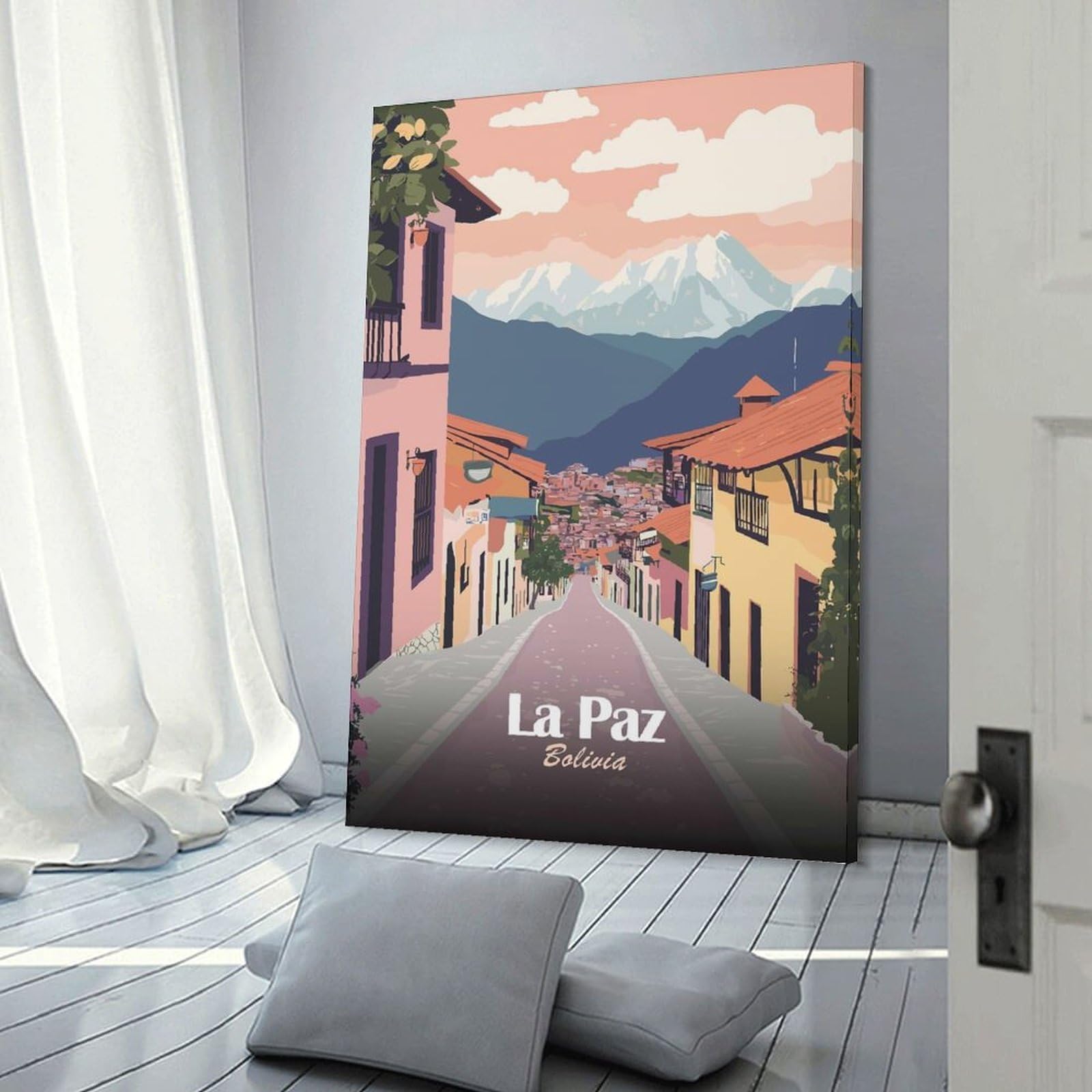 Junmoney La Paz, Bolivia Travel (2) Wall Art Print 12x18inch(30x45cm), for Corridors, Hallways Or Apartment Entries, Wall Decor to Refresh Empty Corners