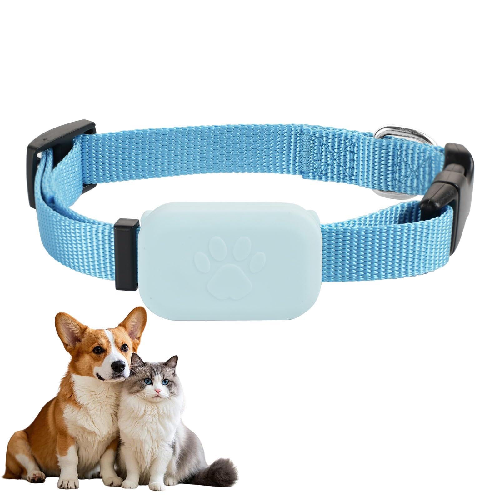 Pet Tracker For Cats And Dogs, Smart Gps Cat Tracker, No Sim Required, Compatible With Ios/Android, No Monthly Fee, Global Tracking Device For All Cats Dogs And All Collars (blue)