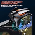 Newseego for PUBG Game Controller Trigger, [1 Pair] New Version Smart Phone Game Controller Gamepad Large Thickness, Sensitive Aim & Shoot PUBG Triggers for iOS/Android-Black
