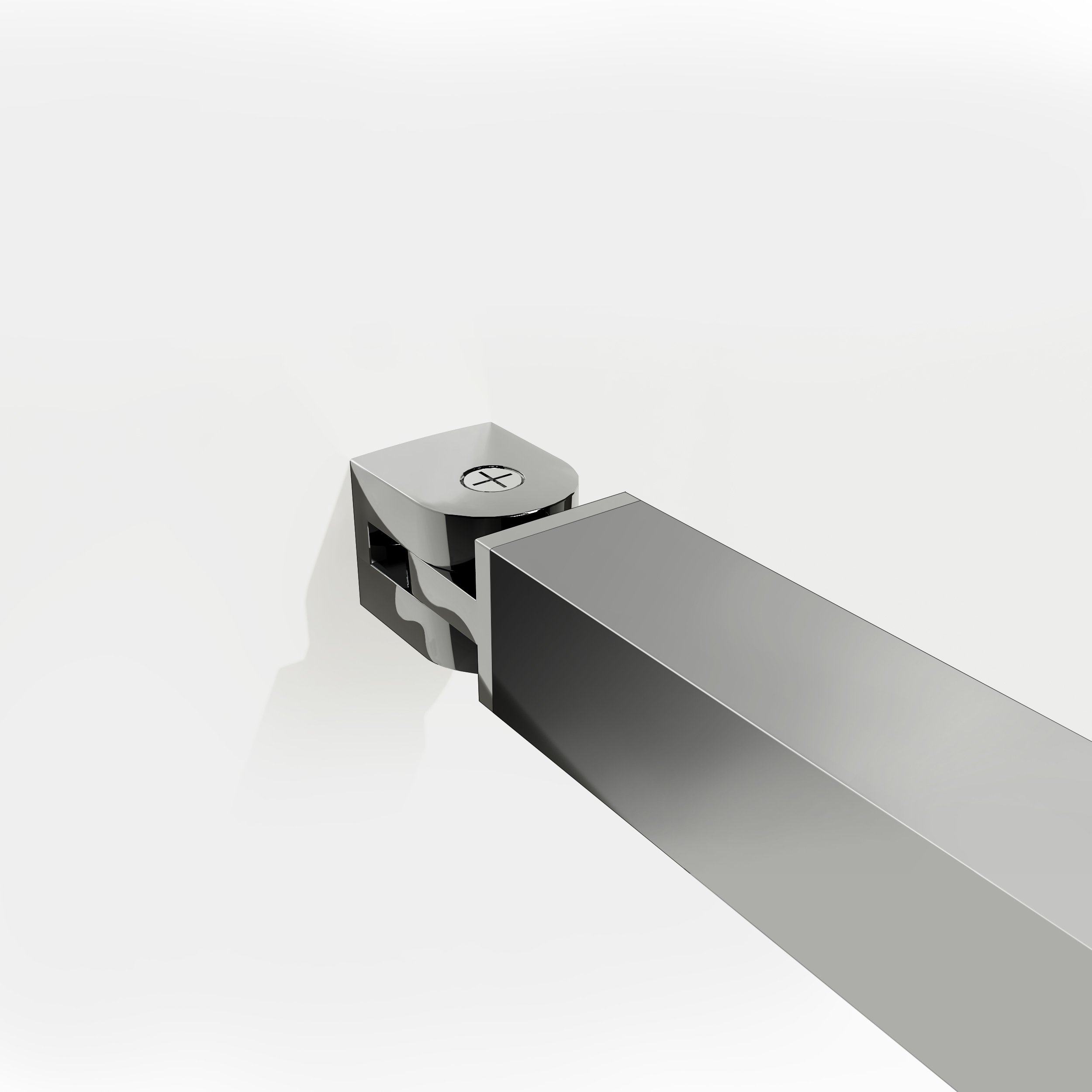 Barre de fixation 90 cm barre de stabilisation avec la pince renforcé barre de douche en aluminium en chromé
