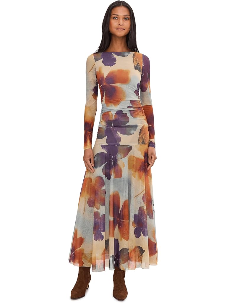 Red Free People Sunnei Mesh Maxi Dress