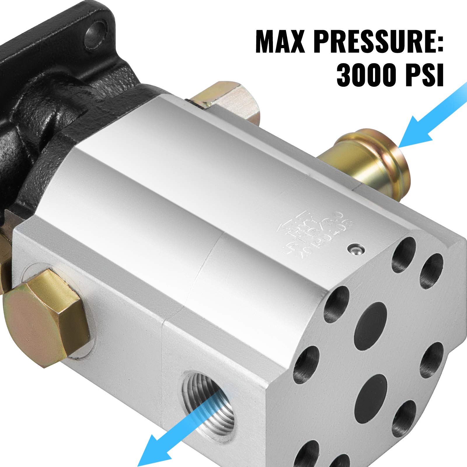 Bestauto Hydraulic Wood Splitter Pump 3000 PSI 2 Stage Log Splitter