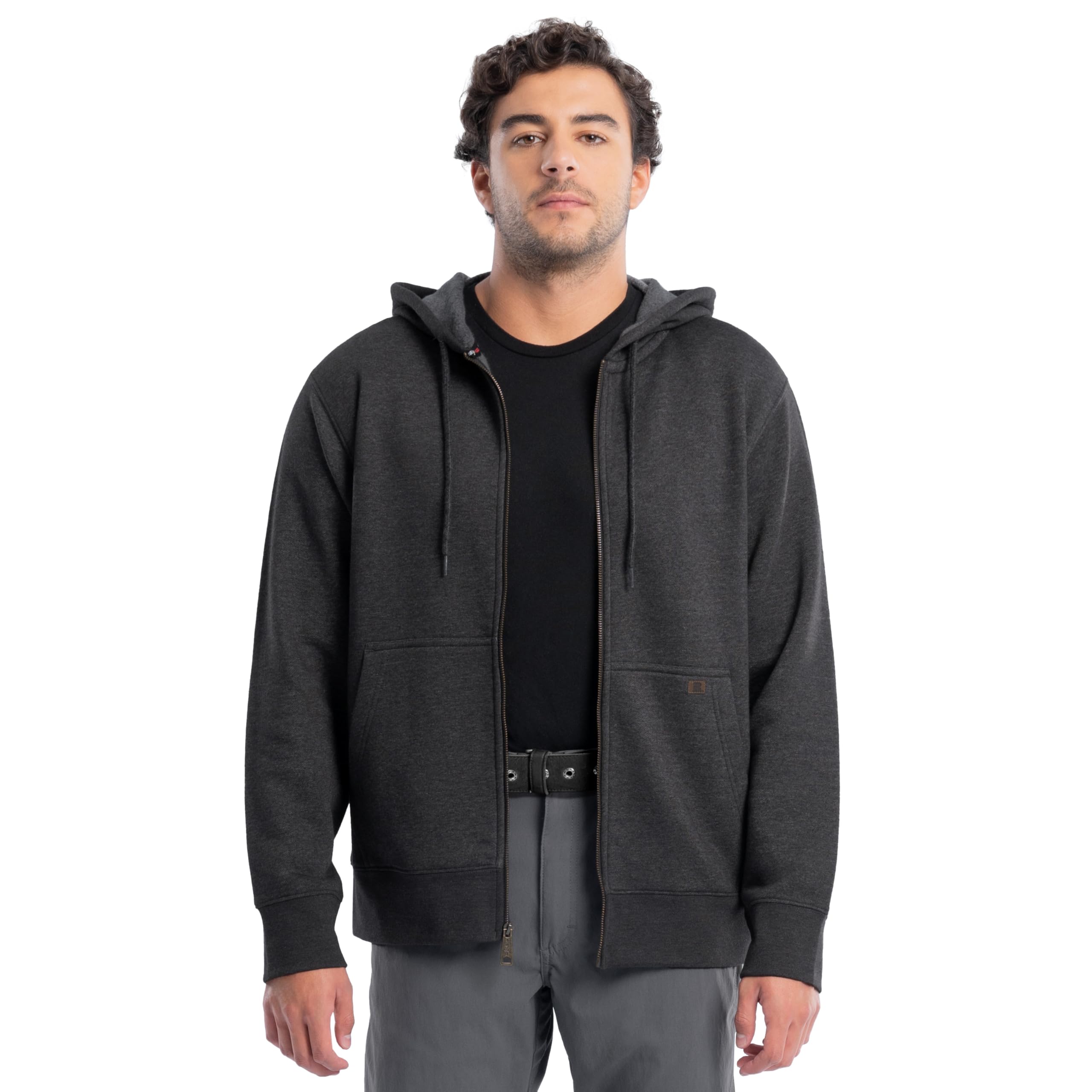 Wrangler Men's Full Zip Hooded Sweatshirt With Front Pouch Pocket