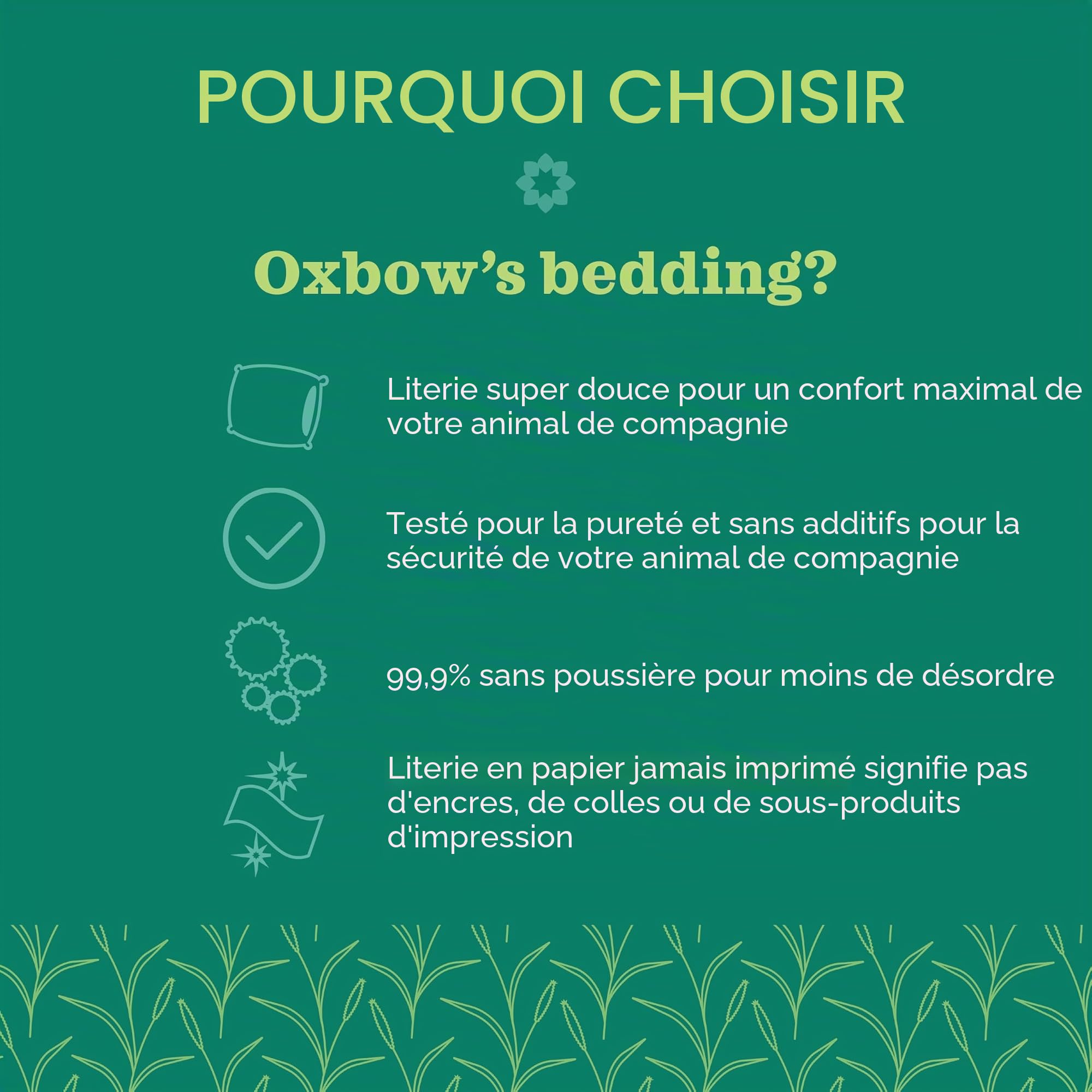 Oxbow Pure Comfort Literie pour Petits Animaux – Absorbe Les odeurs et l'humidité, sans poussière pour Petits Animaux, Blanc, Sac de 72 litres