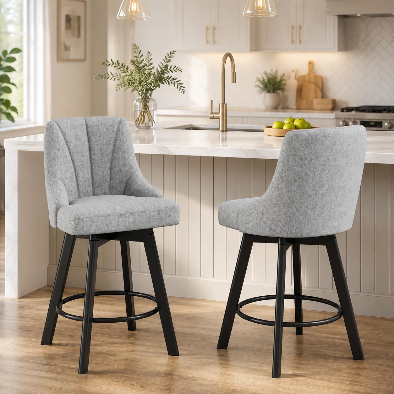 YaFiti 24 inch Swivel Counter Height Bar Stools