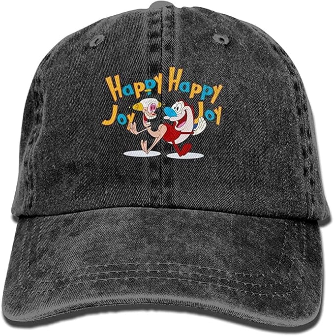 XCNGG Ren and Stimpy Unisex Comfortable Casquette Cap Adjustable Denim
